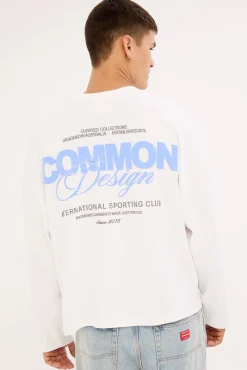 Compose Heavyweight Cropped Long Sleeve Tee White