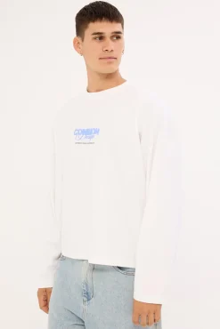 Compose Heavyweight Cropped Long Sleeve Tee White