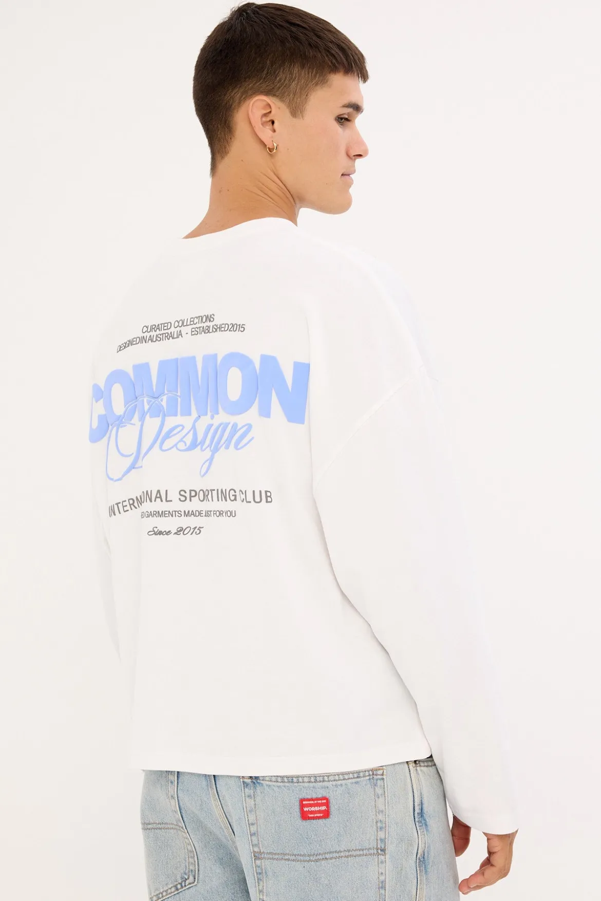 Compose Heavyweight Cropped Long Sleeve Tee White
