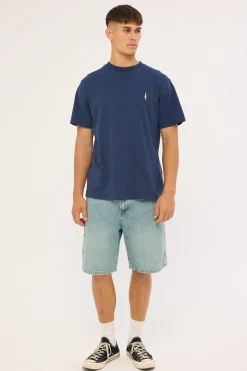 Corona Embroidery Tee Navy