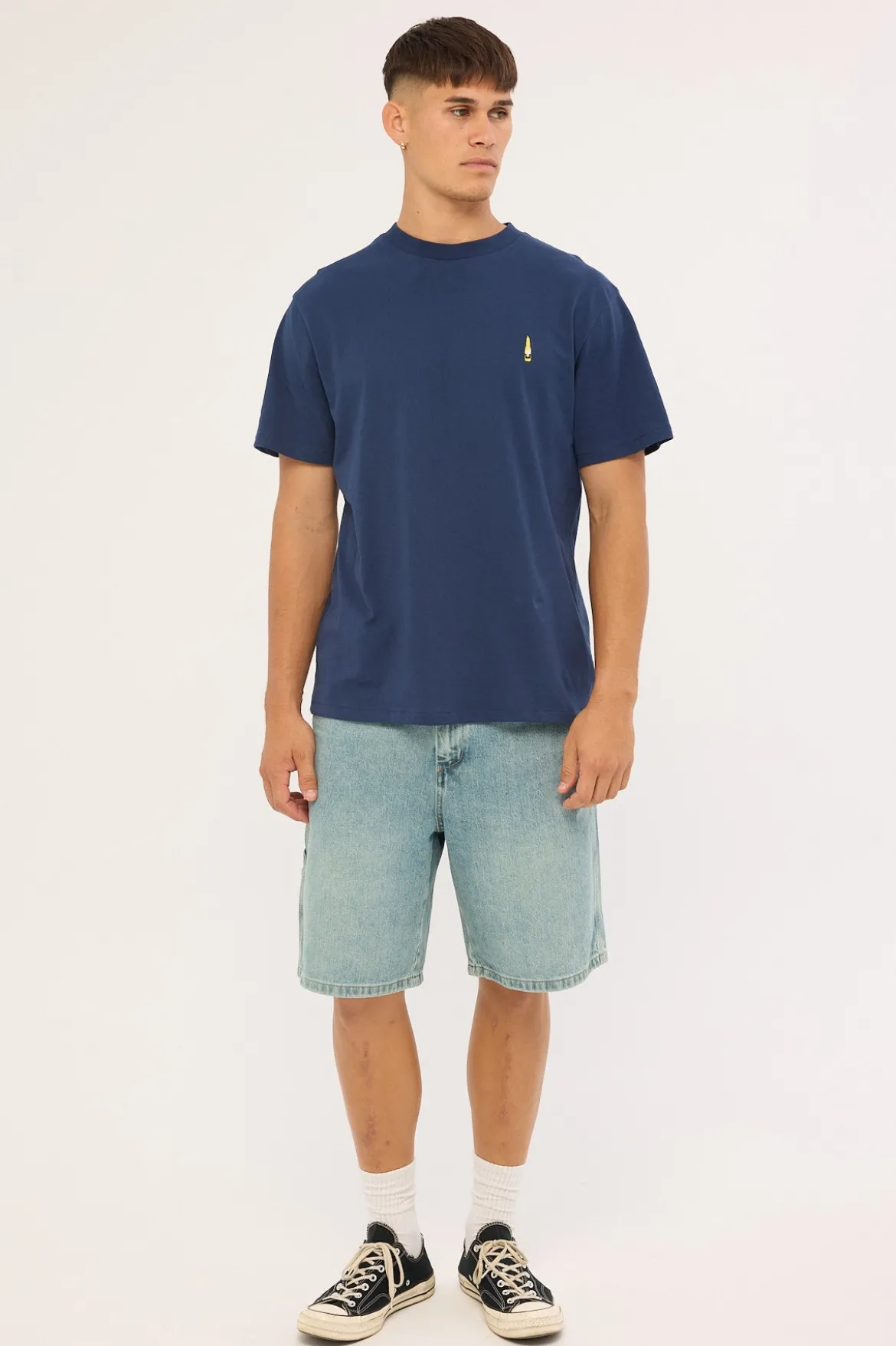 Corona Embroidery Tee Navy