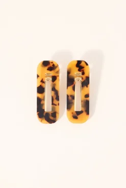 Cosmetic Tort Hair Clips 2 Pack Brown