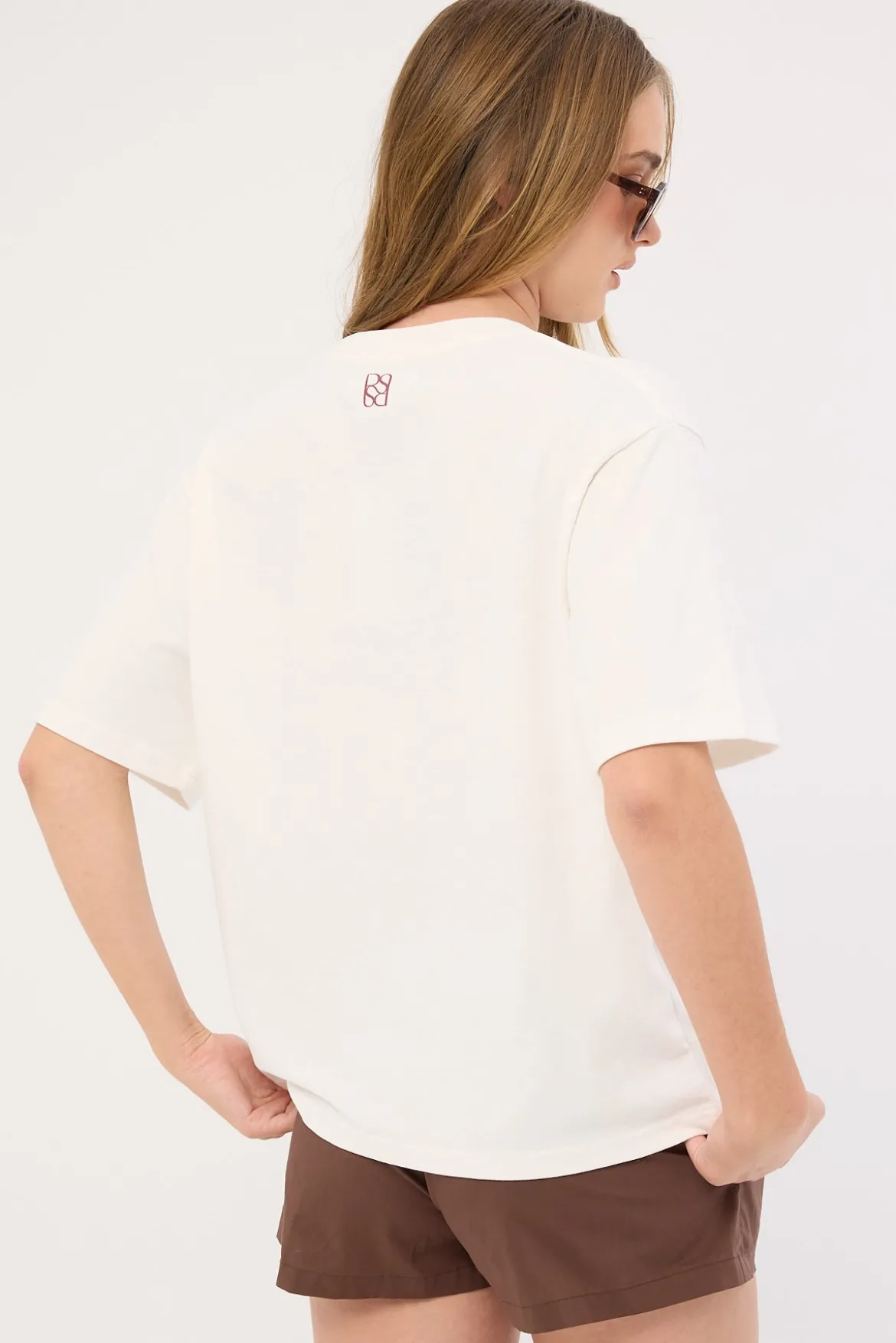Costa Del Sol Oversized Graphic Tee White