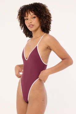 Costa Rica Contrast One Piece Plum