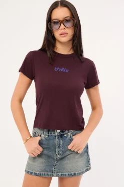 Cracked Boy Tee Deep Plum