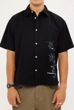 Crisis Cropped Shirt Black