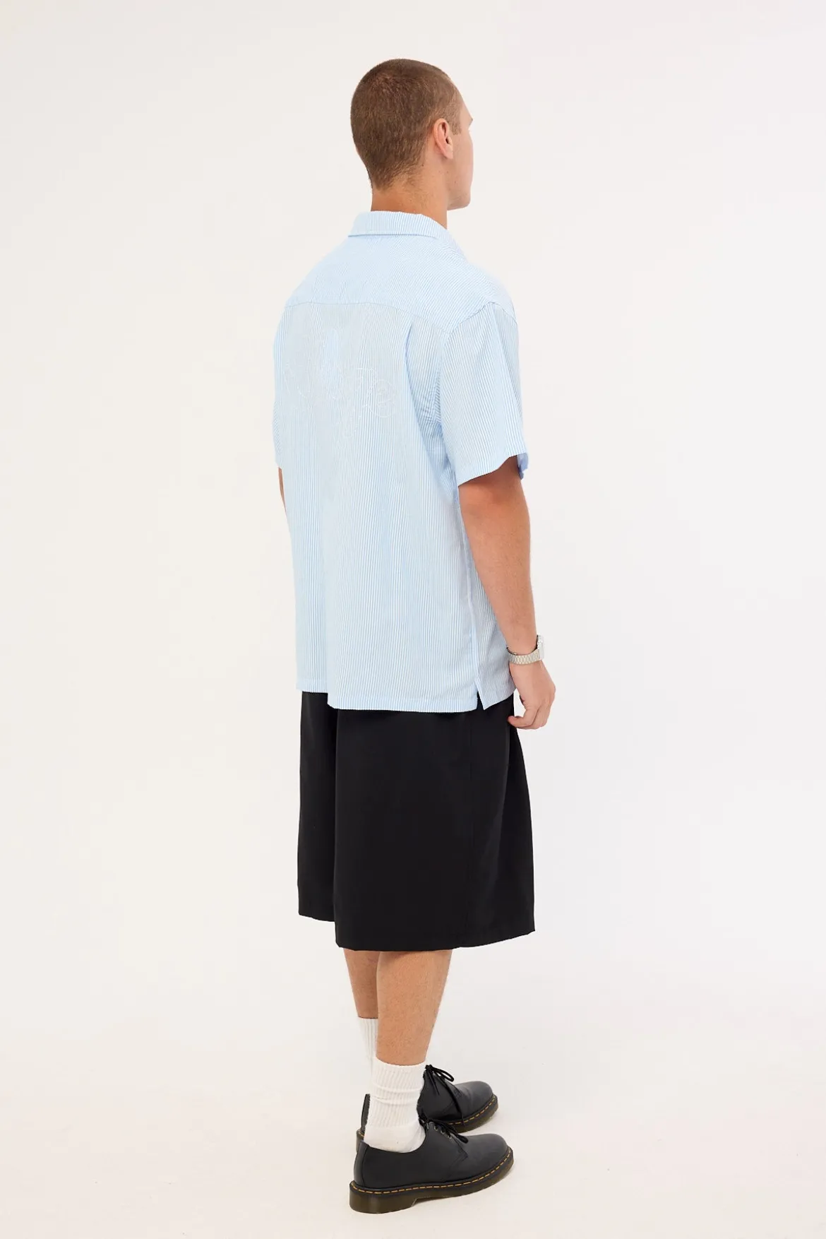 Crossbones Pleated Shorts Black