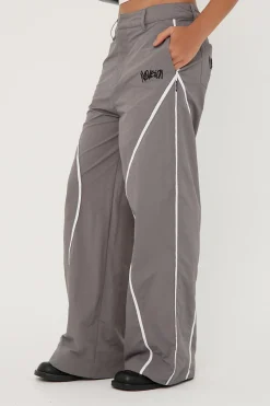 Crucial Contrast Nylon Cargo Pant Grey