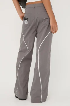 Crucial Contrast Nylon Cargo Pant Grey