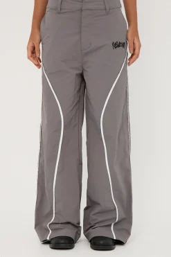 Crucial Contrast Nylon Cargo Pant Grey