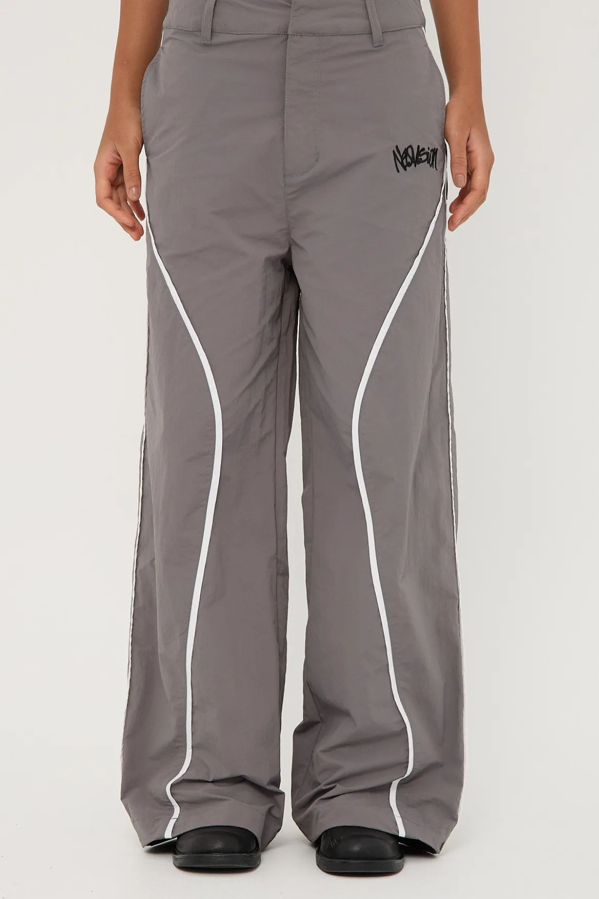 Crucial Contrast Nylon Cargo Pant Grey