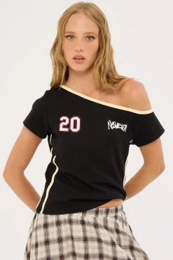 Crucial Off Shoulder Top Black