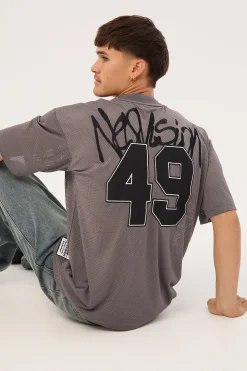 Crucial V Neck Jersey Charcoal