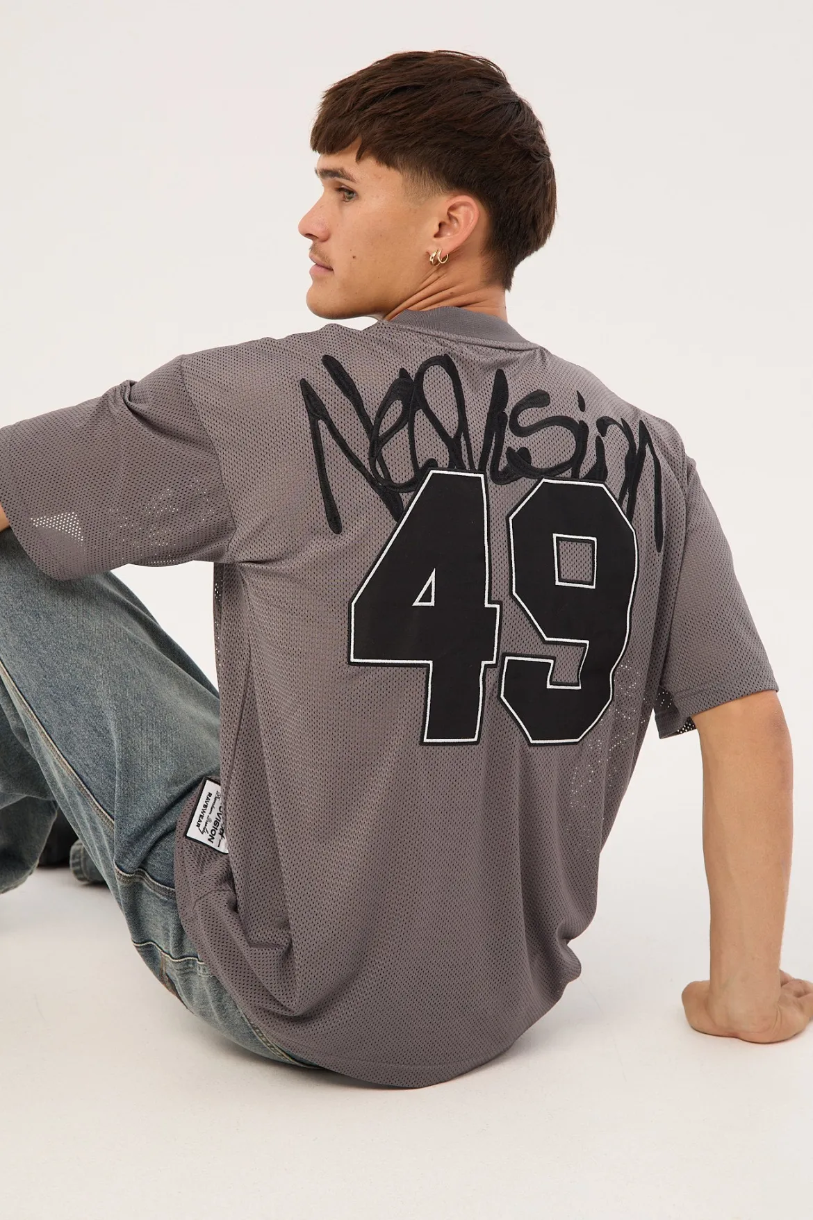 Crucial V Neck Jersey Charcoal