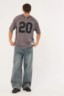 Crucial V Neck Jersey Charcoal