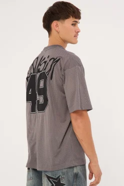 Crucial V Neck Jersey Charcoal