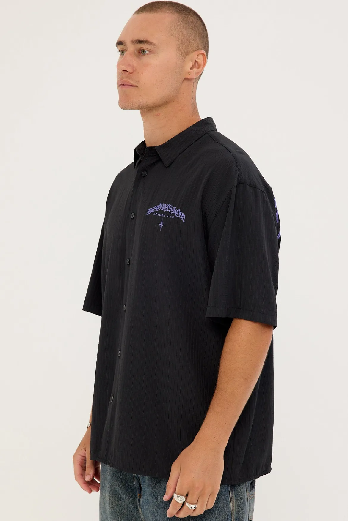 Cusp Oversize Shirt Black Stripe