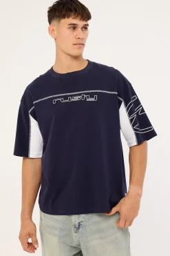 Cyberwave 2.0-? Tee Navy Blue