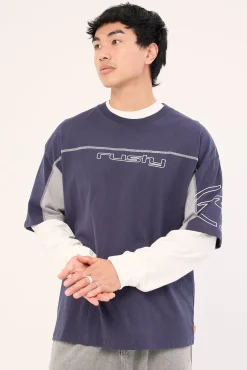 Cyberwave Tee Dark Blue
