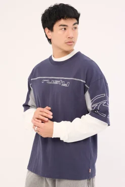 Cyberwave Tee Dark Blue