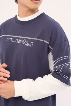 Cyberwave Tee Dark Blue