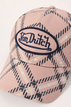 Dad Cap Pink Plaid