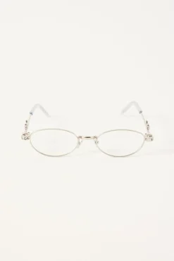 Daisy Fields Clear Glasses Silver