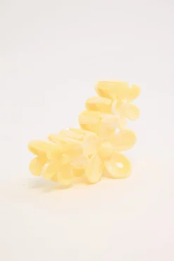Daisy Hair Claw Clip Butter