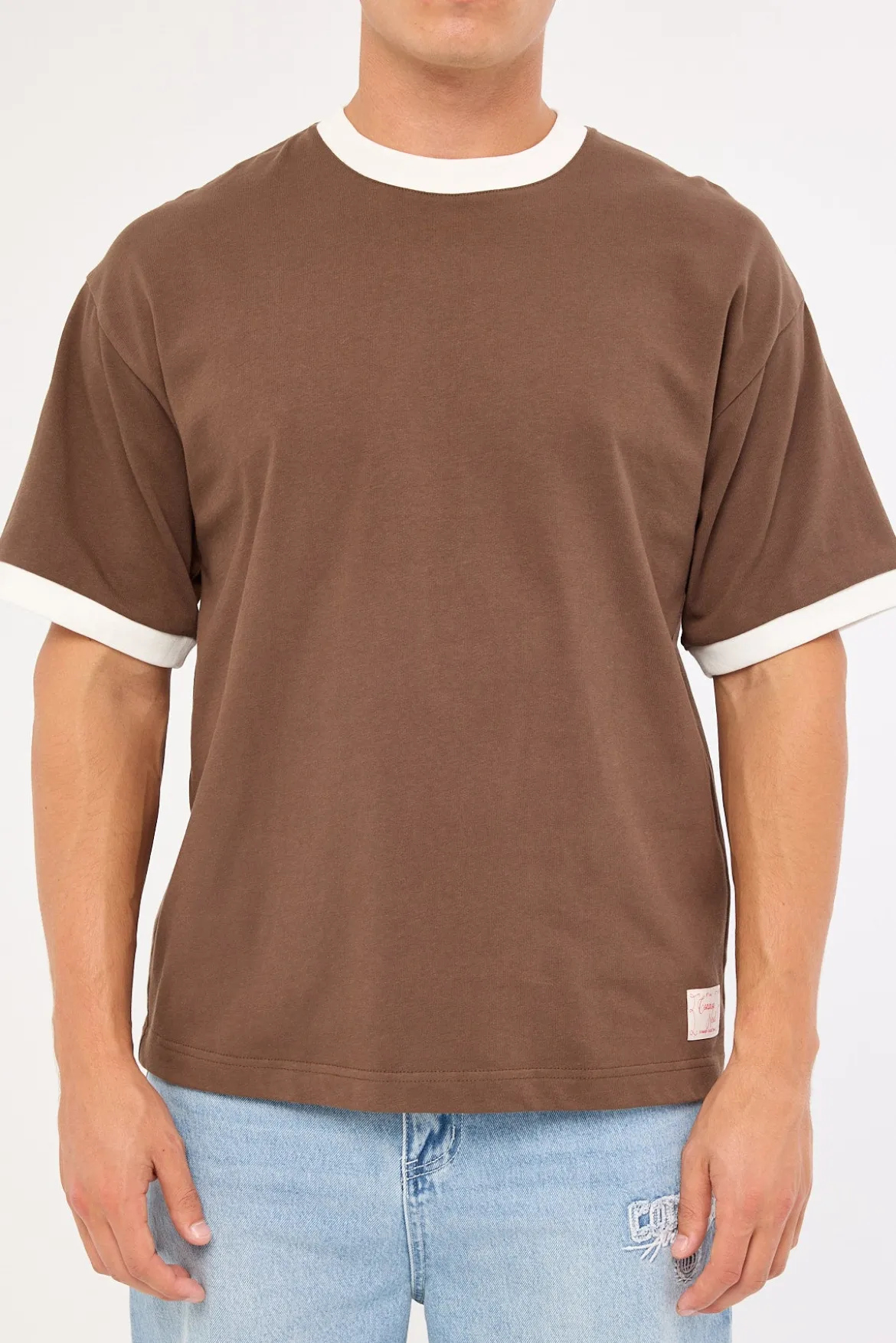 Dante Heavyweight Ringer Easy tee Fudge