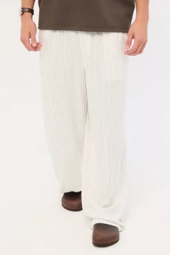 Daybreak Baggy Linen Pant White Stripe
