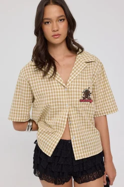 Dejavoodoo Bowling Shirt Popcorn Yellow