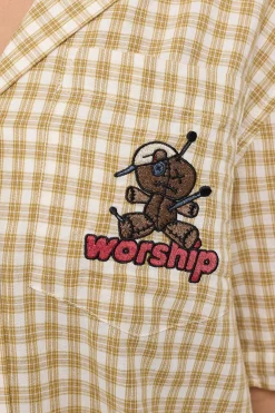 Dejavoodoo Bowling Shirt Popcorn Yellow