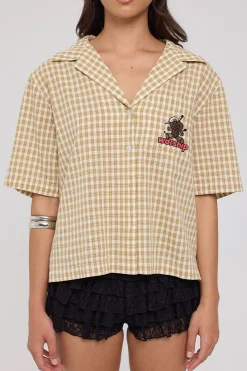 Dejavoodoo Bowling Shirt Popcorn Yellow
