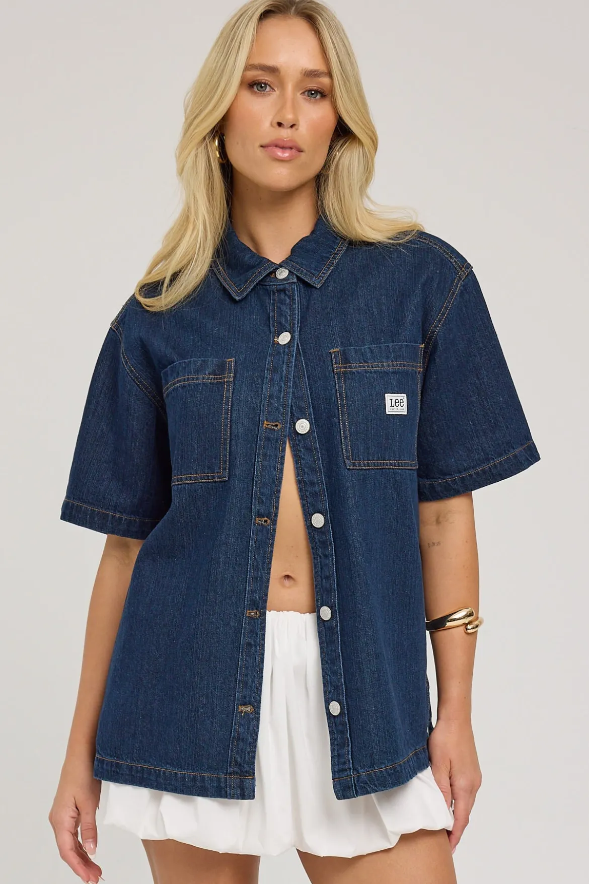 Denim Boxy Shirt Modern Rinse