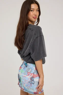 Denim Butterfly Mesh Skirt Pattern