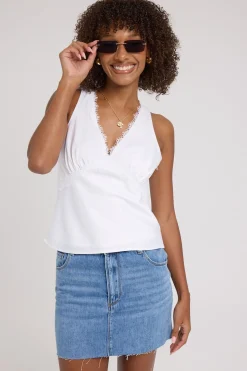 Denim Mini Skirt Mid Blue