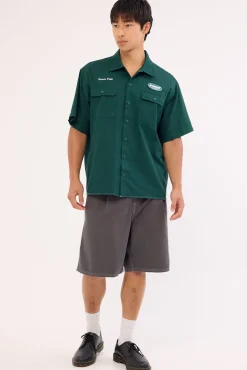 Department Short Sleeve Workshirt Hunter Green
