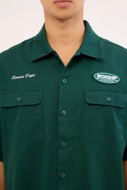 Department Short Sleeve Workshirt Hunter Green
