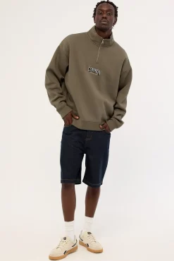 Depth Quarter Zip Sweater Brown
