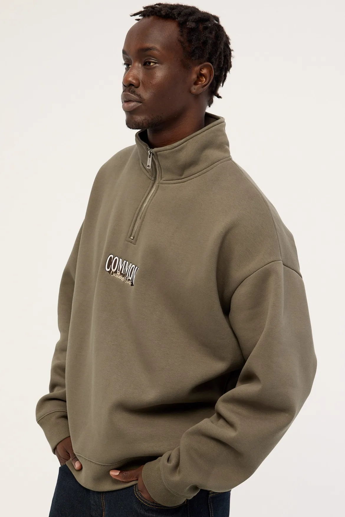 Depth Quarter Zip Sweater Brown