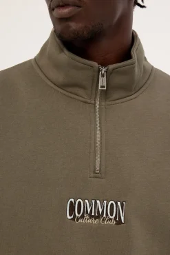 Depth Quarter Zip Sweater Brown