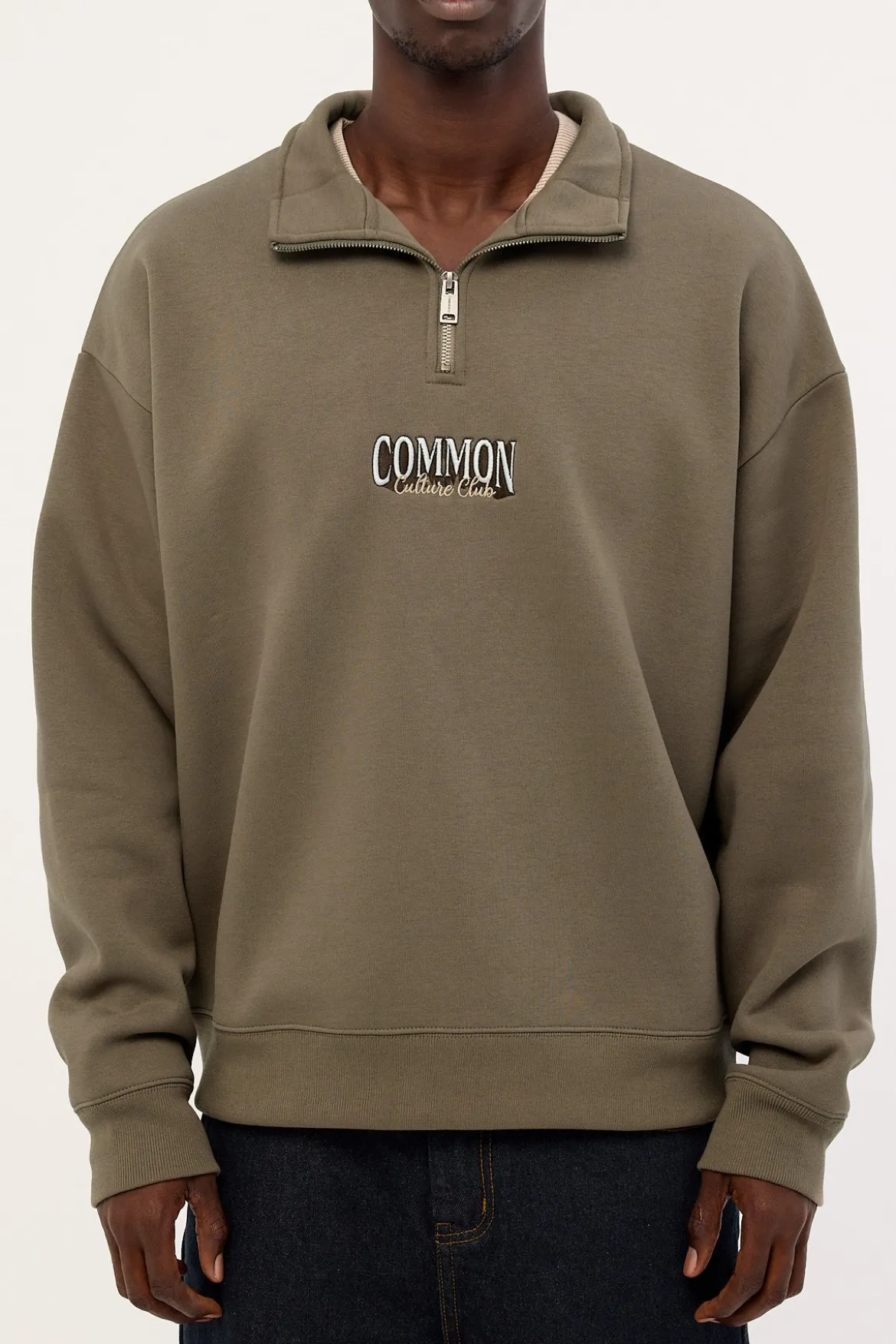 Depth Quarter Zip Sweater Brown