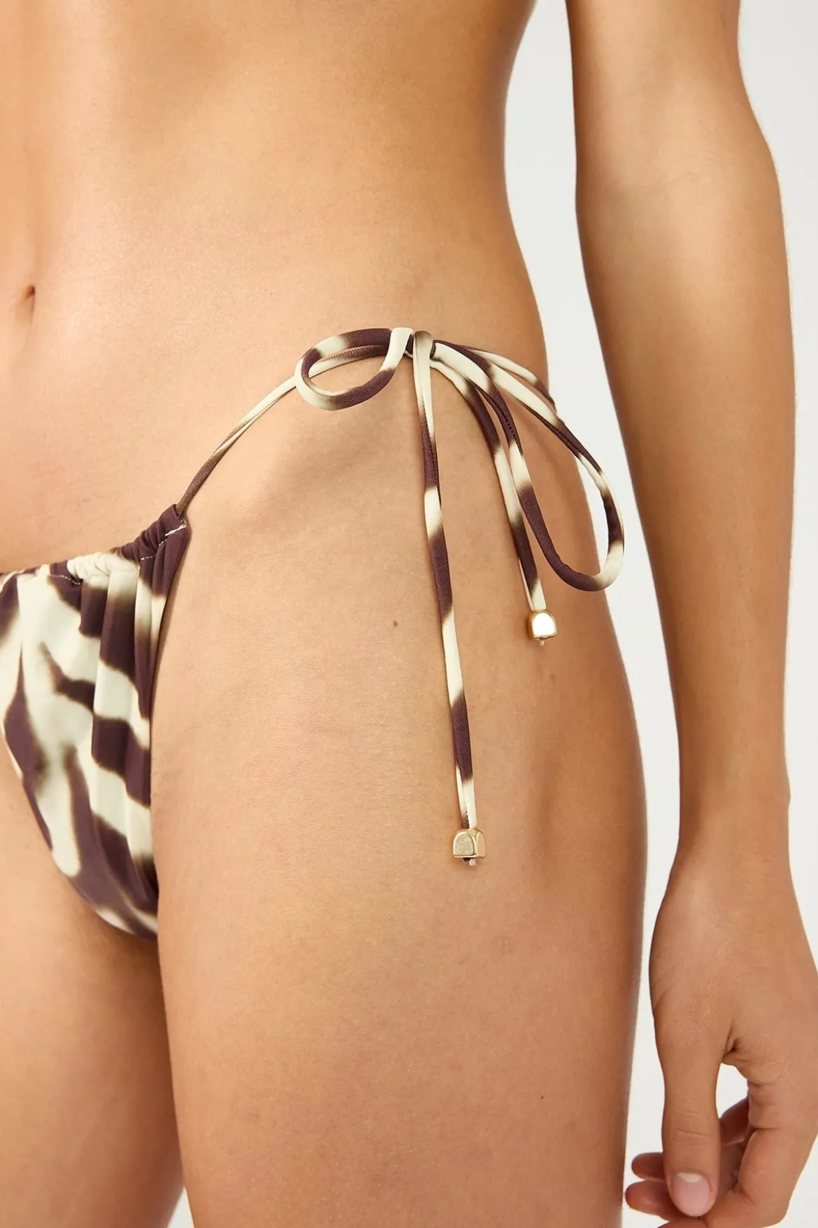Desert Bikini Bottom Brown Print