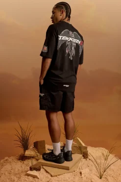 Devil Jin Graffiti Oversize Super Heavy Tee Black