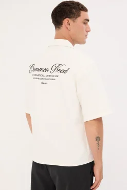Diplomatic Boxy Cropped Resort Shirt White