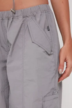 Distorted Dimension Parachute Pant Grey