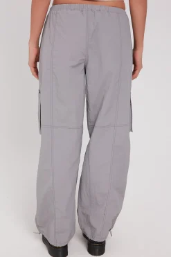 Distorted Dimension Parachute Pant Grey