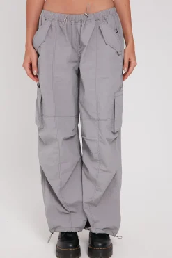 Distorted Dimension Parachute Pant Grey