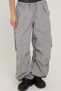 Distorted Dimension Parachute Pant Grey