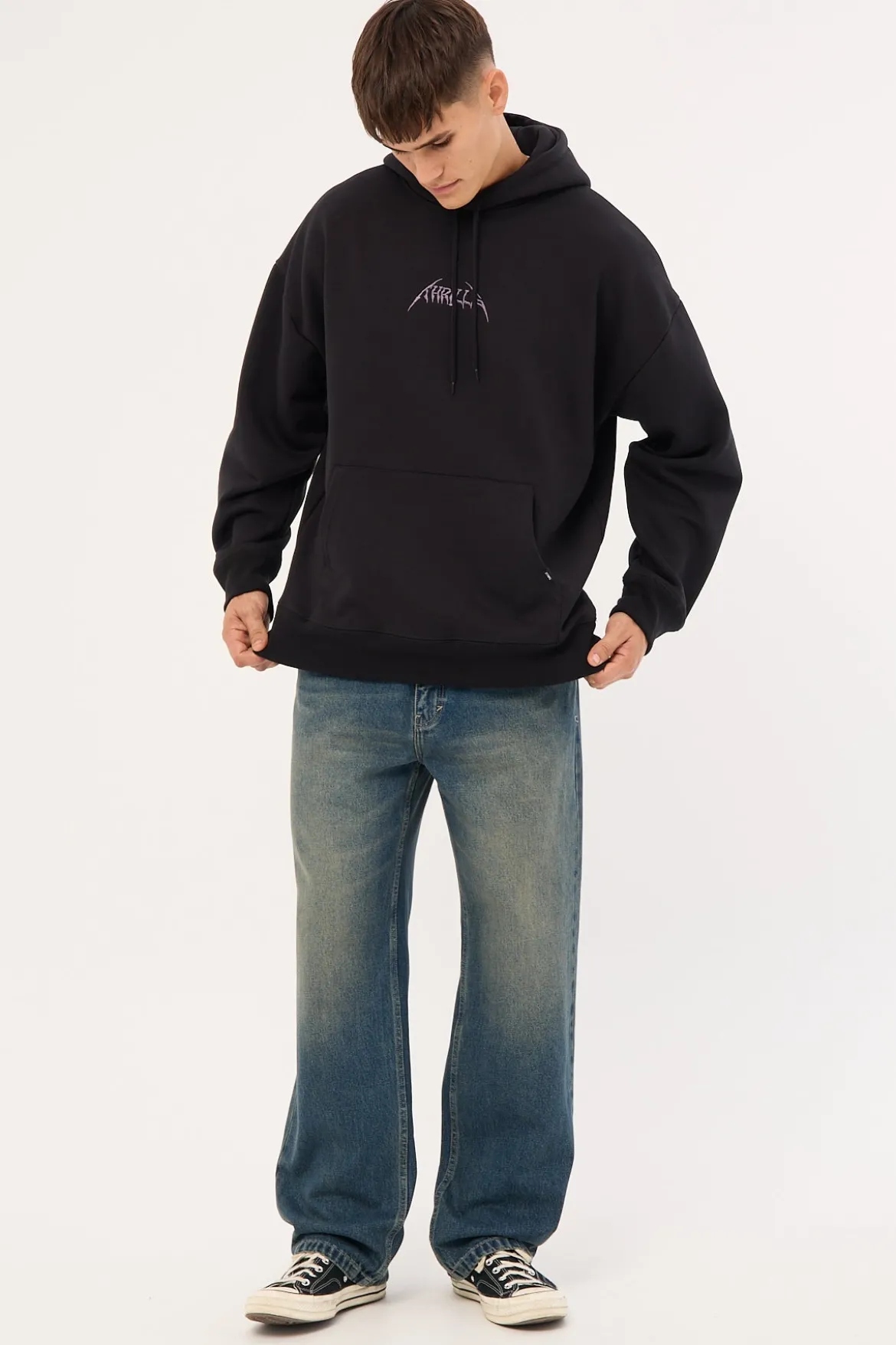 Do Not Limit Your Mind Slouch Pull On Hood Black